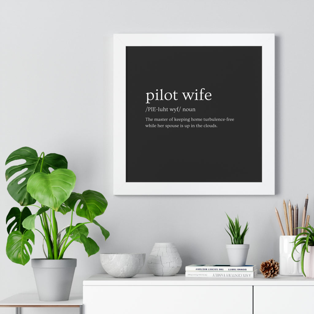 Pilot Wife Framed Horizontal Poster