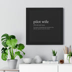 Pilot Wife Framed Horizontal Poster