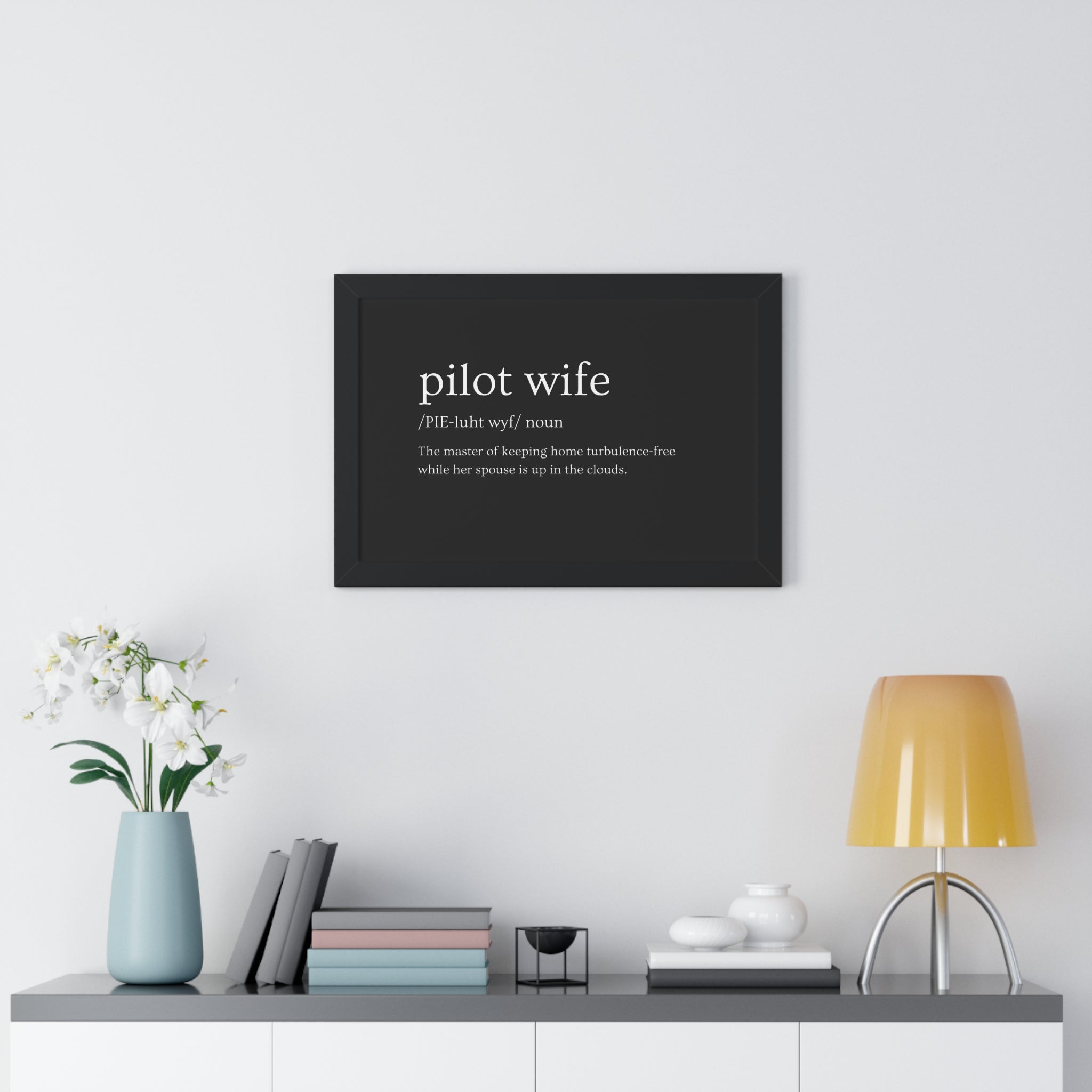 Pilot Wife Framed Horizontal Poster