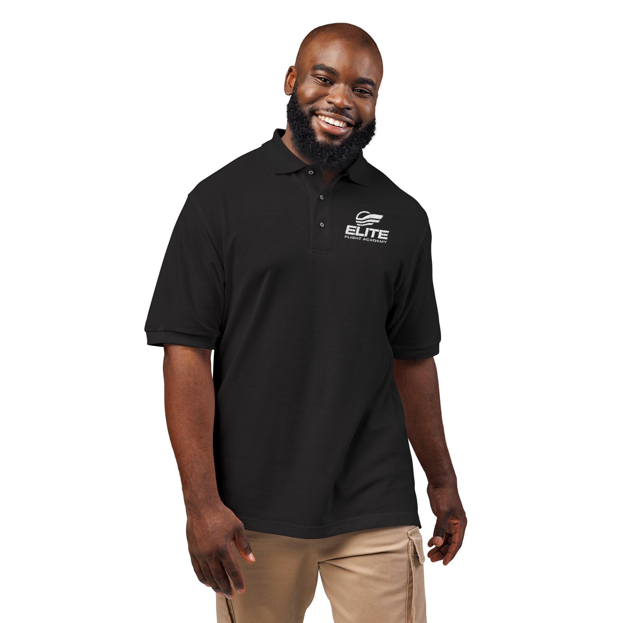 Elite Flight Academy Embroidered Polo Shirt – Lightweight Performance Polo