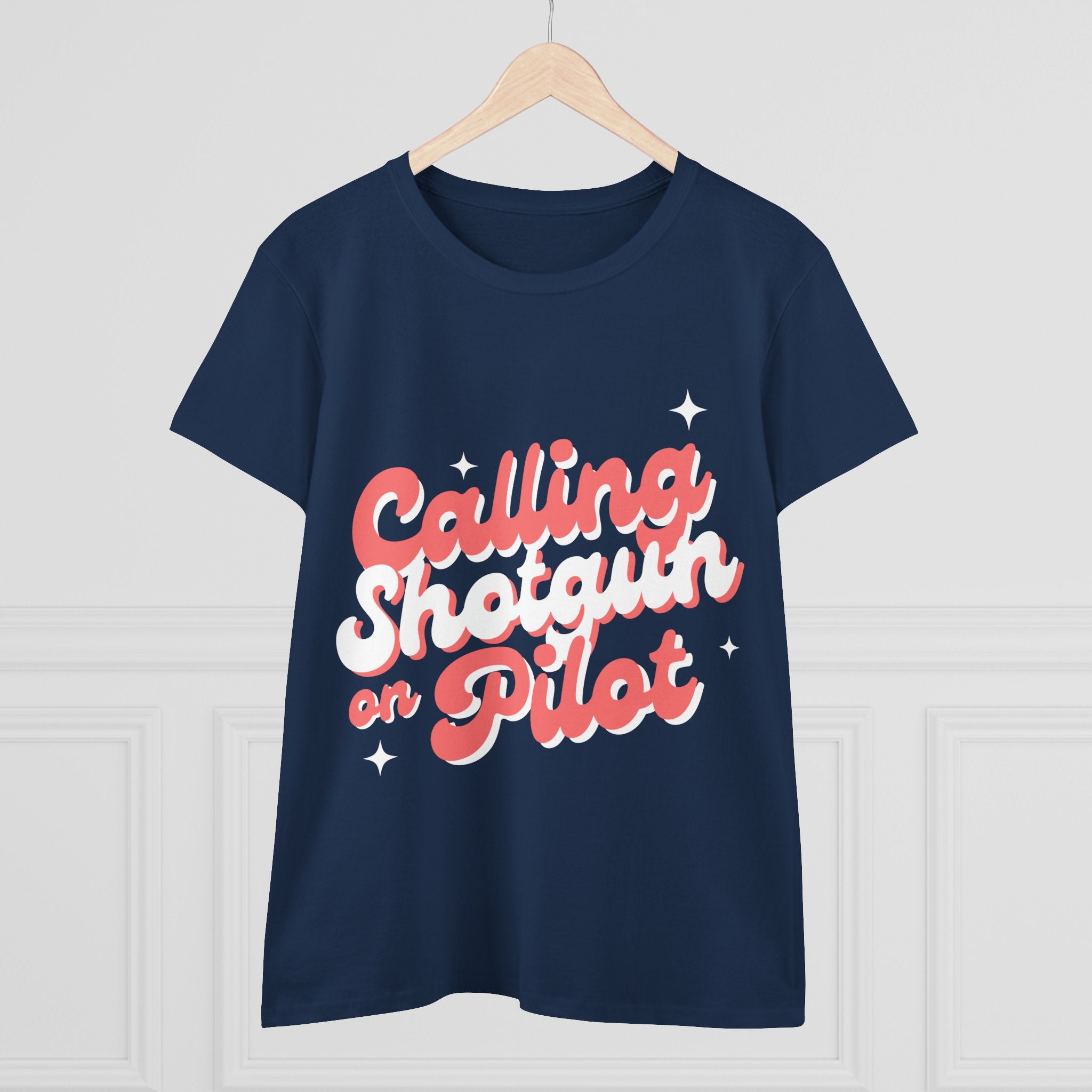 Shotgun on Pilot Women's Midweight Cotton Tee