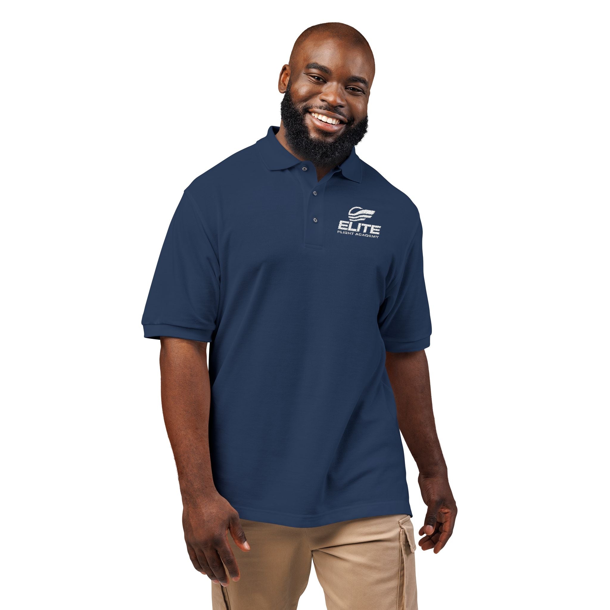 Elite Flight Academy Embroidered Polo Shirt – Lightweight Performance Polo