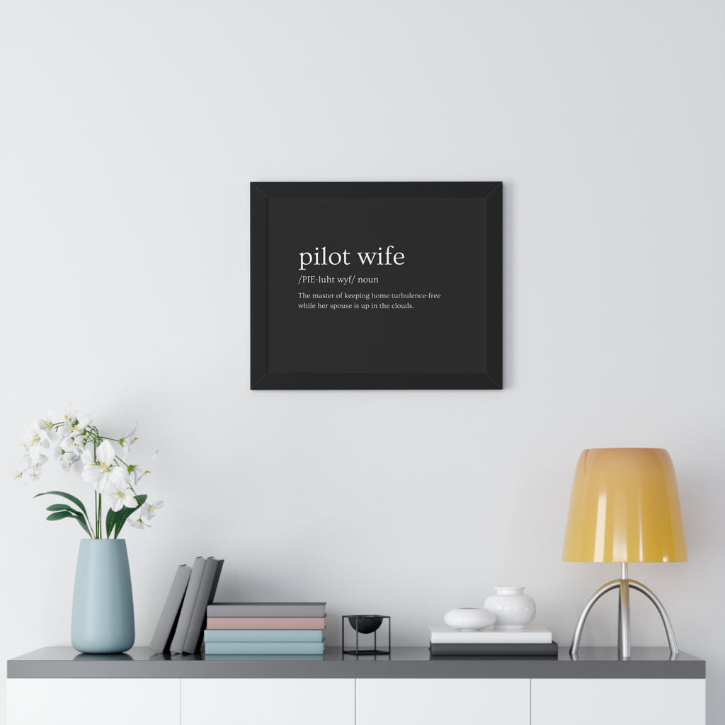Pilot Wife Framed Horizontal Poster